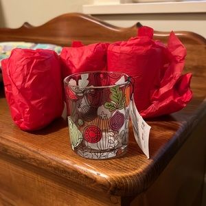 Candle Holders glass lovely for spring 4 Lot🍇🍓🍉🍑🍒